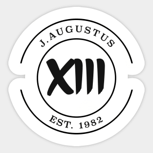 J. Augustus Youtube badge black Sticker